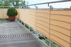 Brise vue balcon 90 x 500 cm couleur sisal avec oeillets et cordelettes