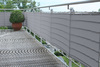 Brise vue pour balcons 75 x 500 cm couleur gris clair. Coupe vent pour balcon et terrasse