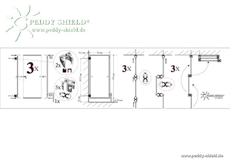 Instructions de montage - Paravent 3 panneaux - Paravent pliable - Couleur ivoire