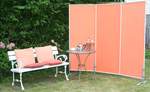 Paravent au jardin avec pieds combi