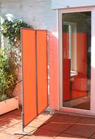 Paravent avec pied combi sur terrasse