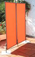 Paravent 2 panneaux avec pieds de paravent plats et carr�s