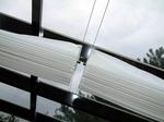 Voile solaire repli�e en position parking