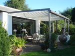 Voiles solaires pour pergola, mon�e sous un toit en polycarbonate