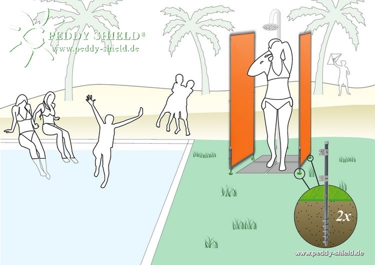 Paravent comme douche