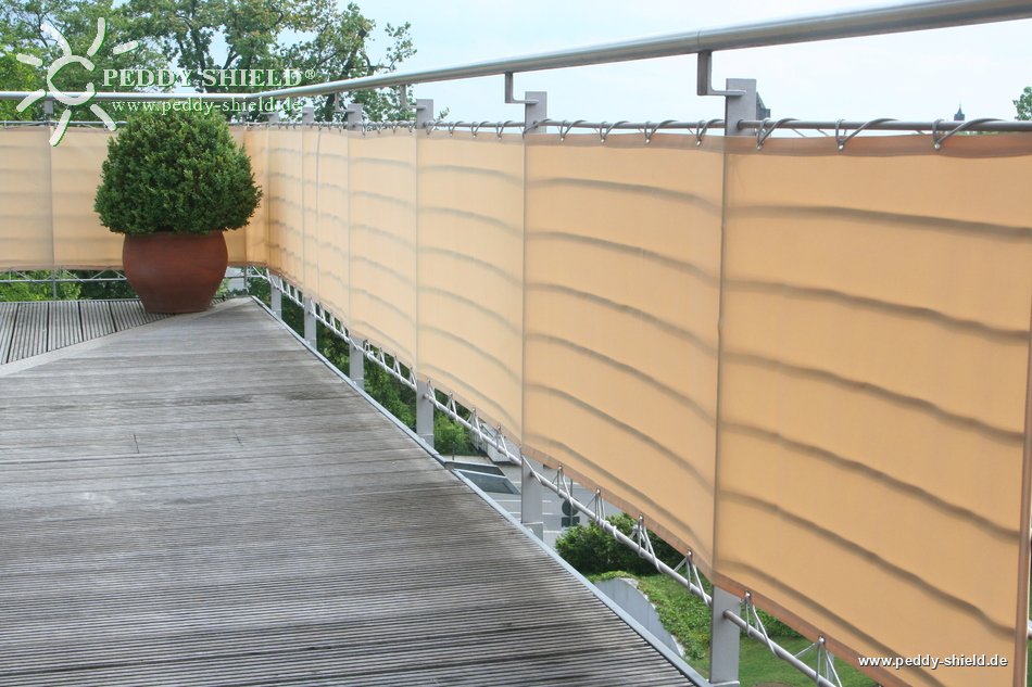 Brise vue pour balcon - 65 x 300 cm couleur sisal